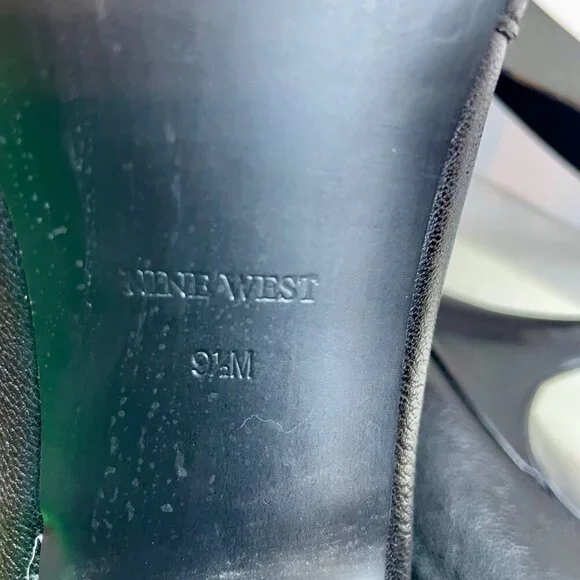 Nine west Black open toe heel Size 9.5 - Picture 6 of 10